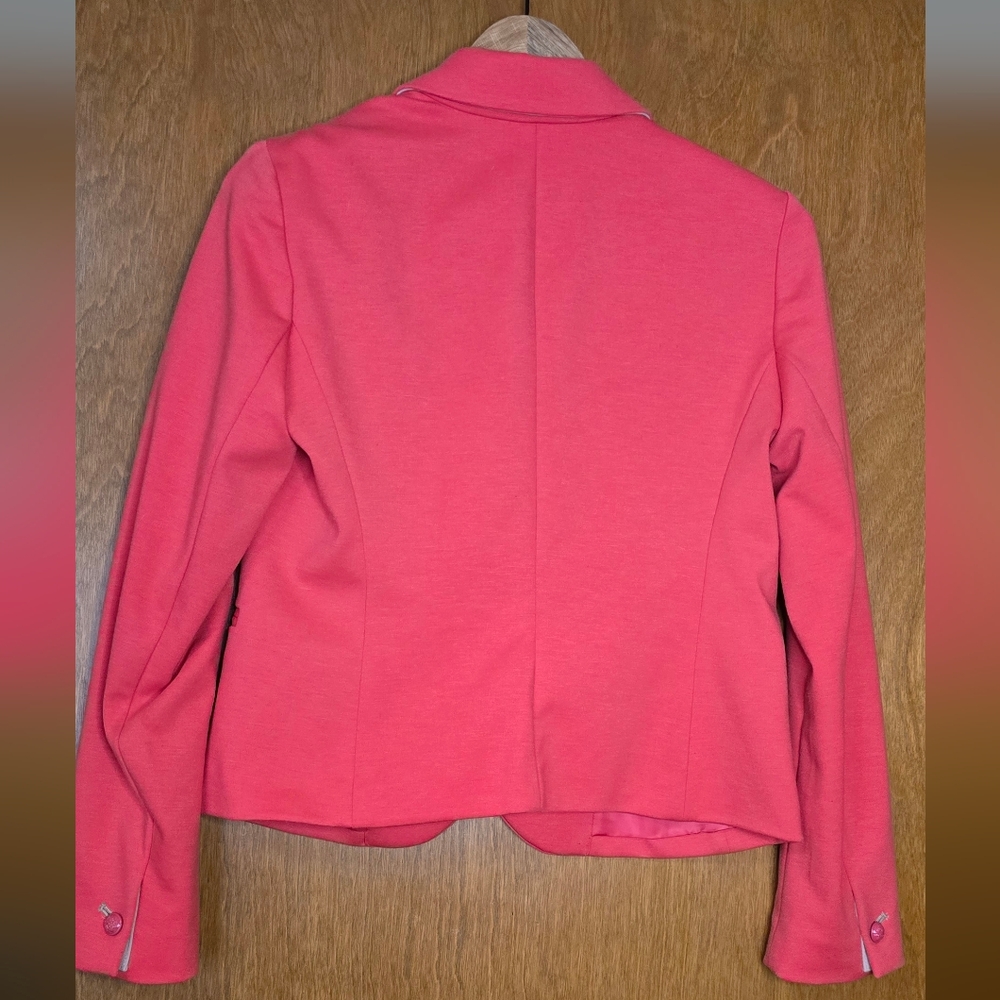 GAP Academy Blazer in Coral Size 6P Academia Preppy Lined - Picture 2 of 5